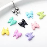 Zink legering Animalsk Perler, Zinc Alloy, Butterfly, malede, du kan DIY, flere farver til valg, 20pc'er/Lot, Solgt af Lot