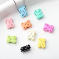 Zinc Alloy Animal Beads Bear painted DIY Sold By Lot