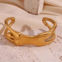 Brazalete del acero inoxidable, acero inoxidable 316L, 18K chapado en oro, Joyería & para mujer, dorado, Vendido por UD