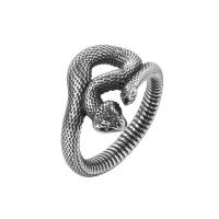 Titanium Steel Finger Ring Snake Vacuum Ion Plating vintage & fashion jewelry & Unisex 17mm Sold By PC