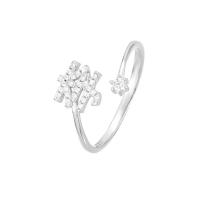 Zircon cubique Micro Pave Sterling Silver Rings, Argent sterling 925, bijoux de mode & styles différents pour le choix & pavé de micro zircon & pour femme, protéger l'environnement, sans nickel, plomb et cadmium, Taille:7, Vendu par PC