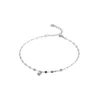 Fashion Sterling Silver Anklet 925 Sterling Silver plated fashion jewelry & for woman nickel lead & cadmium free Length Approx 10.03 Inch Sold By PC