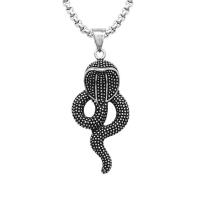 Stainless Steel smycken halsband, 304 rostfritt stål, Snake, Smörja, mode smycken & olika stilar för val & för människan, 62.86x24.95mm, Säljs av PC