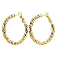 Mens acier inoxydable Hoop boucles d'oreilles, Acier inoxydable 304, beignet, bijoux de mode & normes différentes pour le choix & pour femme, plus de couleurs à choisir, Vendu par paire