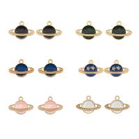 Zinc Alloy Enamel Pendants gold color plated DIY Sold By PC