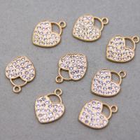 Zinc Alloy Rhinestone Pendants plated DIY & with rhinestone Approx Sold By Bag