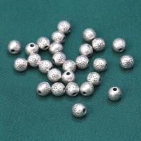 925 Sterling Silber Perlen, rund, DIY, originale Farbe, 5mm, verkauft von PC