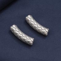 argent sterling 925 perles tube incurvé, DIY & normes différentes pour le choix, couleur originale, Vendu par PC