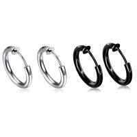 Titan Stål Huggie Hoop Earring, Donut, plated, Unisex & olika storlek för val, fler färger för val, Säljs av PC