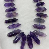 Natuurlijke Amethyst kralen, Amethist, Conische, DIY, purper, 8x32mm, Per verkocht Ca 38 cm Strand