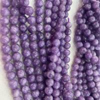 Gemstone Jewelry Beads Natural Lepidolite Round DIY purple Sold Per Approx 38 cm Strand