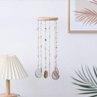 Wind Chimes Outdoor a domácí dekorace, Dřevo, s Přírodní štěrk & Achát, ruční práce, pro domácnosti a kanceláře, smíšené barvy, 520mm, Prodáno By PC