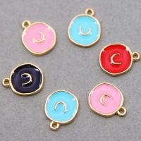 Zinc Alloy Enamel Pendants gold color plated DIY Approx Sold By Bag