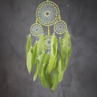 Mode Dreamcatcher, Veer, met Katoen draad & Hout & Plastic Pearl & Ijzer, Dromenvanger, mode sieraden, meer kleuren voor de keuze, 230x600mm, Verkocht door PC