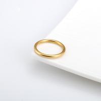 Titanium Steel Finger Ring plated Unisex gold Sold By PC