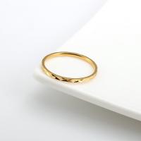 Titanium Steel Finger Ring plated Unisex gold Sold By PC