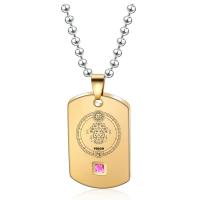 Collier d'acier titane, Placage, styles différents pour le choix & pavé de micro zircon & pour femme, plus de couleurs à choisir, Vendu par PC