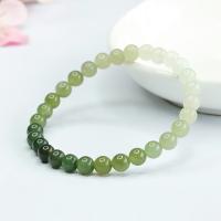 Gemstone karkötő, Hetian Jade, divat ékszerek, nikkel, ólom és kadmium mentes, Hossz Kb 17 cm, Által értékesített PC