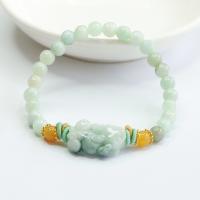 Edelsteen armbanden, Jade, met Jadite, mode sieraden & voor vrouw, Lengte Ca 17 cm, Verkocht door PC