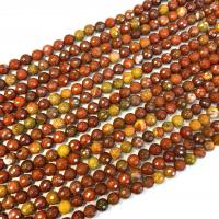 Gemstone šperky Korálky, Red Jasper, Kolo, lesklý, DIY & různé velikosti pro výběr, Prodáno za Cca 38 cm Strand