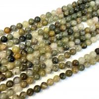 Natural Quartz Jewelry Beads Rutilated Quartz Round polished DIY Sold Per Approx 38 cm Strand