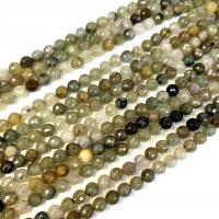 Natural Quartz Jewelry Beads Rutilated Quartz Round polished DIY Sold Per Approx 38 cm Strand