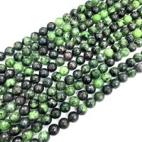 Gemstone šperky Korálky, Ruby v Zoisite, Kolo, lesklý, DIY, 8mm, Cca 47PC/Strand, Prodáno za Cca 38 cm Strand