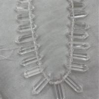 Naturlige klar kvarts perler, Clear Quartz, Konisk, du kan DIY, klar, 8x32mm, Solgt Per Ca. 38 cm Strand