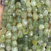 مجوهرات الأحجار الكريمة الخرز, Prehnite, شذرات, ديي & الأوجه, أخضر, 12x16mm, تباع لكل تقريبا 38 سم حبلا