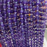 Natuurlijke Amethyst kralen, Amethist, Veelhoek, DIY & verschillende grootte voor keus & gefacetteerde, purper, Per verkocht Ca 38 cm Strand