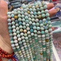 Perles amazonite, Rond, DIY & normes différentes pour le choix, couleurs mélangées, Vendu par Environ 38 cm brin