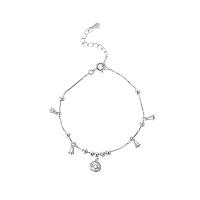 Pulseras de Plata Estelina, Plata de ley 925, chapado, Joyería & para mujer, más colores para la opción, libre de níquel, plomo & cadmio, longitud aproximado 7.28 Inch, Vendido por UD