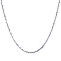 Kubieke Zircon Micro effenen Sterling zilveren ketting, 925 sterling zilver, mode sieraden & verschillende grootte voor keus & micro pave zirconia & voor vrouw, nikkel, lood en cadmium vrij, Verkocht door PC