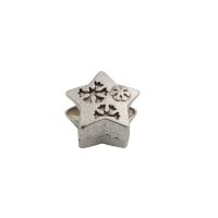 Abalorios de Aleación de Zinc , Estrella, Joyería & Bricolaje, libre de níquel, plomo & cadmio, 10x10mm, agujero:aproximado 4mm, Vendido por UD