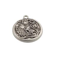 Sinc Alloy Pendants, jewelry faisin & unisex, nicil, luaidhe & caidmiam saor in aisce, 22x20mm, Poll:Thart 2mm, Díolta De réir PC