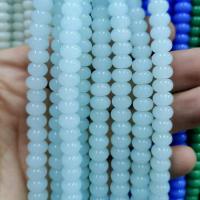 Fashion Glazen kralen, Rond plat, DIY, meer kleuren voor de keuze, 8x5mm, 10pC's/Bag, Ca 83pC's/Strand, Verkocht door Bag