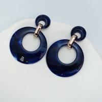 Pendientes, Plástico, Esférico, Joyería, azul oscuro, 46x69mm, Vendido por Par