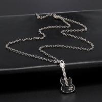 Zink Alloy Smycken Collier, med 5cm extender kedja, Violin, plated, mode smycken & för människan, nickel, bly och kadmium gratis, Längd Ca 45 cm, Säljs av PC