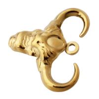 Roestvrij staal Animal Hangers, 304 roestvrij staal, plated, DIY, gouden, 20x25x3.50mm, Gat:Ca 2mm, Verkocht door PC