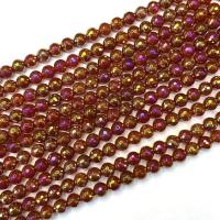 Agate Beads Round polished coated & DIY Sold Per Approx 38 cm Strand