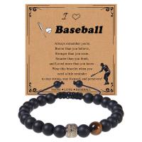 Gemstone Bracelets Abrazine Stone with Tiger Eye handmade fashion jewelry & Unisex black Length Approx 6.6-8.5 Inch Sold By PC