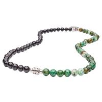 Gemstone smycken halsband, Natursten, med 304 rostfritt stål, handgjord, mode smycken & olika material för val & Unisex, Längd Ca 45 cm, Säljs av PC