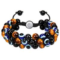 Gemstone Bracciali, Pietra naturale, fatto a mano, tre strati & Regolabile & gioielli di moda & materiali diversi per la scelta & unisex, Lunghezza Appross. 6.9-11.8 pollice, Venduto da PC