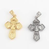 Rostfritt stål Smycken Hängen, 316L rostfritt stål, Cross, mode smycken & DIY, fler färger för val, nickel, bly och kadmium gratis, 29.10x20x4.60mm, Säljs av PC