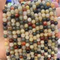 Natural Quartz Jewelry Beads Rutilated Quartz Round DIY mixed colors Sold Per Approx 38 cm Strand