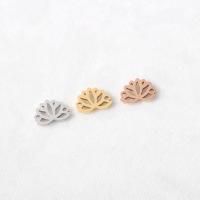 Rostfritt stål blomma hänge, 304 rostfritt stål, Lotus, polerad, DIY, fler färger för val, 8x12mm, Hål:Ca 1mm, Säljs av PC