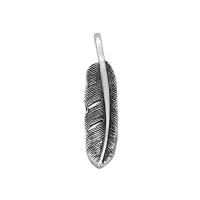 925 Sterling Silver Pendant Feather DIY Sold By PC