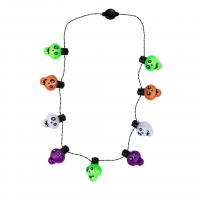 résine collier, fait à la main, avec la lumière led & pour les enfants & Bijoux d'Halloween & styles différents pour le choix, Longueur Environ 33 pouce, Vendu par PC