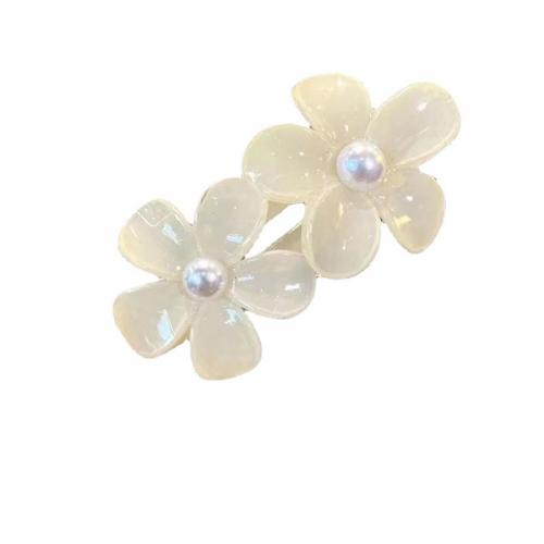 Plastic Pearl Snavel clip, met Plastic, Bloem, Koreaanse stijl & voor vrouw, meer kleuren voor de keuze, 105mm, Verkocht door PC