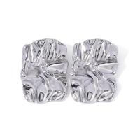 Stainless Steel Stud Earrings 304 Stainless Steel Vacuum Ion Plating fashion jewelry & for woman Sold By Pair